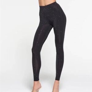 BNWT Skims X Swarovski Jelly Sheer Leggings Onyx XS